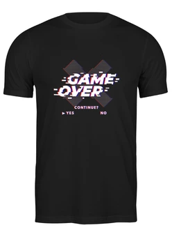 Заказать мужскую футболку в Москве. Футболка классическая "GAME OVER" от cooldesign  - готовые дизайны и нанесение принтов.