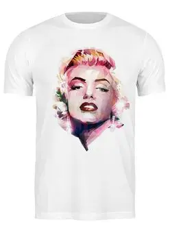 Заказать мужскую футболку в Москве. Футболка классическая Marilyn Monroe от kamila - готовые дизайны и нанесение принтов.