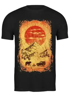 Заказать мужскую футболку в Москве. Футболка классическая Offroad Expedition от oneredfoxstore@gmail.com - готовые дизайны и нанесение принтов.
