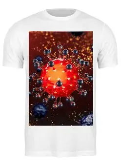 Заказать мужскую футболку в Москве. Футболка классическая Coronavirus от Дана Столыпина - готовые дизайны и нанесение принтов.