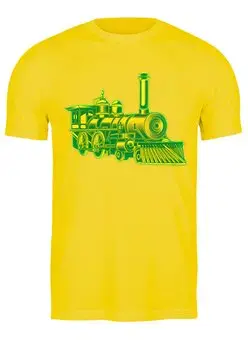 Заказать мужскую футболку в Москве. Футболка классическая Поезд   от T-shirt print  - готовые дизайны и нанесение принтов.