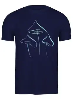 Заказать мужскую футболку в Москве. Футболка классическая Mushrooms от oneredfoxstore@gmail.com - готовые дизайны и нанесение принтов.