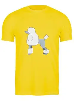 Заказать мужскую футболку в Москве. Футболка классическая Пудель от Romanova - готовые дизайны и нанесение принтов.