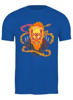 Заказать мужскую футболку в Москве. Футболка классическая Ghost Rider от balden - готовые дизайны и нанесение принтов.