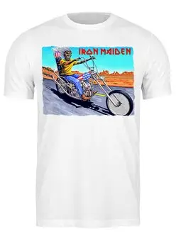 Заказать мужскую футболку в Москве. Футболка классическая Iron Maiden Band от Leichenwagen - готовые дизайны и нанесение принтов.