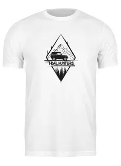 Заказать мужскую футболку в Москве. Футболка классическая  Offroad Expedition от oneredfoxstore@gmail.com - готовые дизайны и нанесение принтов.