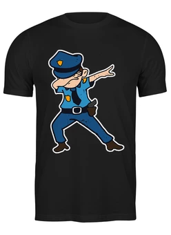 Заказать мужскую футболку в Москве. Футболка классическая Police dab от skynatural - готовые дизайны и нанесение принтов.