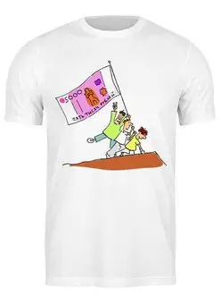 Заказать мужскую футболку в Москве. Футболка классическая Стартап от aniramasatosi@gmail.com - готовые дизайны и нанесение принтов.