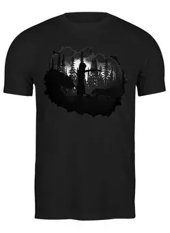 Заказать мужскую футболку в Москве. Футболка классическая In The Dark от oneredfoxstore@gmail.com - готовые дизайны и нанесение принтов.
