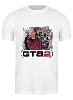 Заказать мужскую футболку в Москве. Футболка классическая GTA 2 от THE_NISE  - готовые дизайны и нанесение принтов.