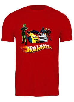 Заказать мужскую футболку в Москве. Футболка классическая Hot Wheels  от Print design  - готовые дизайны и нанесение принтов.