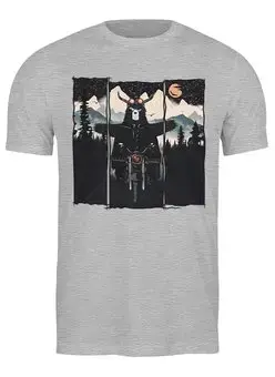 Заказать мужскую футболку в Москве. Футболка классическая Wild Biker от oneredfoxstore@gmail.com - готовые дизайны и нанесение принтов.