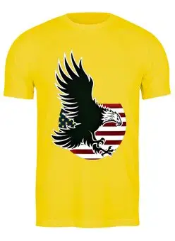 Заказать мужскую футболку в Москве. Футболка классическая  Американский орел от T-shirt print  - готовые дизайны и нанесение принтов.