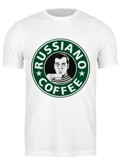 Заказать мужскую футболку в Москве. Футболка классическая Руссиано от gopotol - готовые дизайны и нанесение принтов.