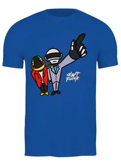 Заказать мужскую футболку в Москве. Футболка классическая Daft Punk от galaxy secret - готовые дизайны и нанесение принтов.