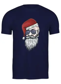Заказать мужскую футболку в Москве. Футболка классическая Креативный Санта от ПРИНТЫ ПЕЧАТЬ  - готовые дизайны и нанесение принтов.