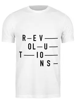 Заказать мужскую футболку в Москве. Футболка классическая Revolutions от DesignMesign  - готовые дизайны и нанесение принтов.
