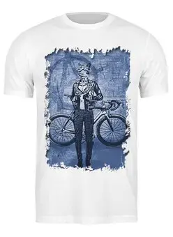 Заказать мужскую футболку в Москве. Футболка классическая Punk Cat Rider от oneredfoxstore@gmail.com - готовые дизайны и нанесение принтов.