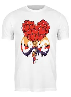 Заказать мужскую футболку в Москве. Футболка классическая Любовь (Love) от trugift - готовые дизайны и нанесение принтов.
