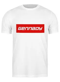 Заказать мужскую футболку в Москве. Футболка классическая Gennady от THE_NISE  - готовые дизайны и нанесение принтов.
