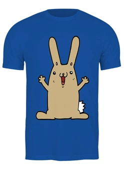 Заказать мужскую футболку в Москве. Футболка классическая Hello rabbit от skynatural - готовые дизайны и нанесение принтов.