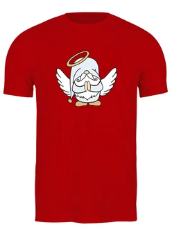 Заказать мужскую футболку в Москве. Футболка классическая Гном ангел от cooldesign  - готовые дизайны и нанесение принтов.