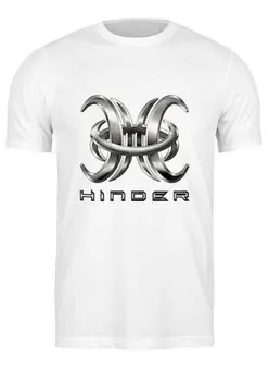 Заказать мужскую футболку в Москве. Футболка классическая Hinder от Fedor - готовые дизайны и нанесение принтов.
