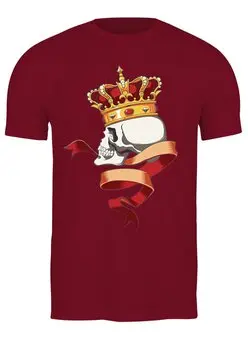 Заказать мужскую футболку в Москве. Футболка классическая Череп в короне от Иван  - готовые дизайны и нанесение принтов.