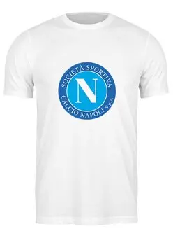 Заказать мужскую футболку в Москве. Футболка классическая Calcio Napoli от THE_NISE  - готовые дизайны и нанесение принтов.