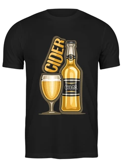 Заказать мужскую футболку в Москве. Футболка классическая Сидр - Cider от skynatural - готовые дизайны и нанесение принтов.