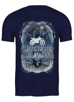 Заказать мужскую футболку в Москве. Футболка классическая May The Forest от oneredfoxstore@gmail.com - готовые дизайны и нанесение принтов.