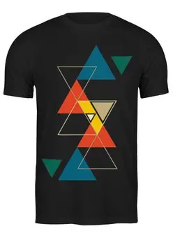 Заказать мужскую футболку в Москве. Футболка классическая Треугольник от printik - готовые дизайны и нанесение принтов.