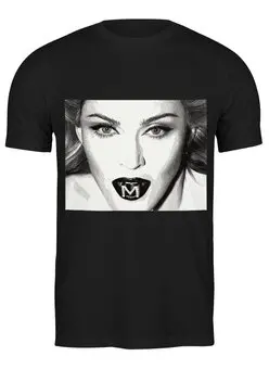 Заказать мужскую футболку в Москве. Футболка классическая Мадонна от BAD OWL - готовые дизайны и нанесение принтов.