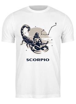 Заказать мужскую футболку в Москве. Футболка классическая Скорпион от Print design  - готовые дизайны и нанесение принтов.
