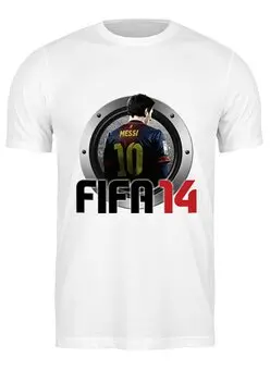 Заказать мужскую футболку в Москве. Футболка классическая FIFA 14 от THE_NISE  - готовые дизайны и нанесение принтов.