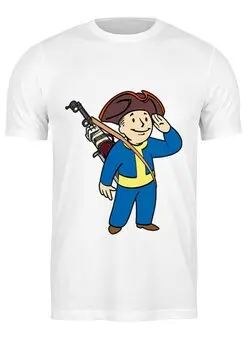 Заказать мужскую футболку в Москве. Футболка классическая Vault Boy от YellowCloverShop - готовые дизайны и нанесение принтов.