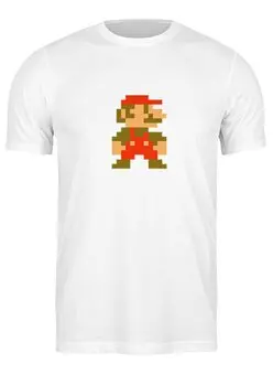 Заказать мужскую футболку в Москве. Футболка классическая Супер Марио original colors от mironcrig@gmail.com - готовые дизайны и нанесение принтов.