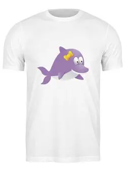 Заказать мужскую футболку в Москве. Футболка классическая Дельфин от Zamula - готовые дизайны и нанесение принтов.