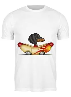 Заказать мужскую футболку в Москве. Футболка классическая Wiener Hot Rod от t-brusher - готовые дизайны и нанесение принтов.