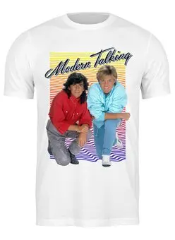 Заказать мужскую футболку в Москве. Футболка классическая ♪Modern Talking♫ от balden - готовые дизайны и нанесение принтов.