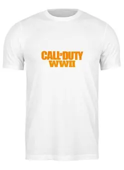 Заказать мужскую футболку в Москве. Футболка классическая Call of Duty WW2 от THE_NISE  - готовые дизайны и нанесение принтов.