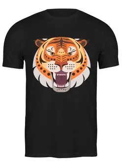 Заказать мужскую футболку в Москве. Футболка классическая Tiger от skynatural - готовые дизайны и нанесение принтов.