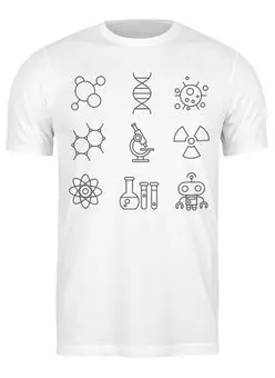 Заказать мужскую футболку в Москве. Футболка классическая Science от oneredfoxstore@gmail.com - готовые дизайны и нанесение принтов.