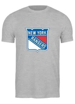 Заказать мужскую футболку в Москве. Футболка классическая New York Rangers / NHL USA от KinoArt - готовые дизайны и нанесение принтов.
