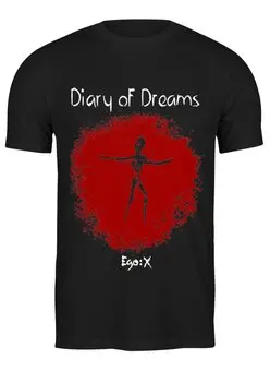 Заказать мужскую футболку в Москве. Футболка классическая Diary of Dreams / Ego:X от OEX design - готовые дизайны и нанесение принтов.