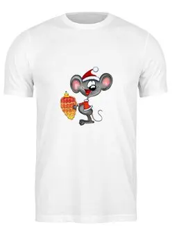 Заказать мужскую футболку в Москве. Футболка классическая год крысы от THE_NISE  - готовые дизайны и нанесение принтов.