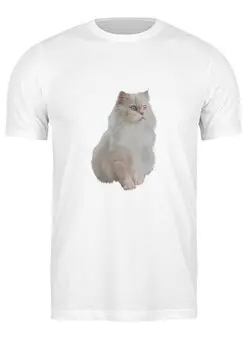 Заказать мужскую футболку в Москве. Футболка классическая Кошка от THE_NISE  - готовые дизайны и нанесение принтов.