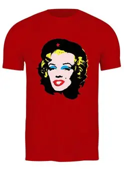 Заказать мужскую футболку в Москве. Футболка классическая Che Guevara- Marilyn Monroe от zen4@bk.ru - готовые дизайны и нанесение принтов.