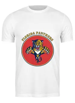Заказать мужскую футболку в Москве. Футболка классическая Флорида Пантерс  от kspsshop - готовые дизайны и нанесение принтов.