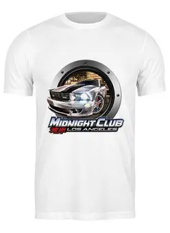 Заказать мужскую футболку в Москве. Футболка классическая Midnight Club от THE_NISE  - готовые дизайны и нанесение принтов.